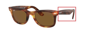 Aste originali Ray-Ban RB2140 Wayfarer, colore 954 · Tartaruga chiaro