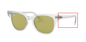 Aste originali Ray-Ban RB2168 Meteor, colore 912 · Trasparent