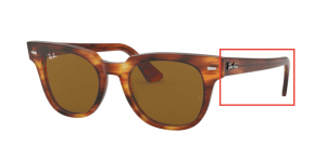 Aste originali Ray-Ban RB2168 Meteor, colore 954 · Tartaruga chiaro