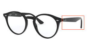 Aste originali Ray-Ban RB2180V vista, colore 2000 · Nero lucido