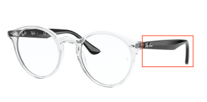 Aste originali Ray-Ban RB2180V vista, colore 5943 · Trasparente