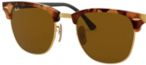Lenti originali Ray-Ban RB3716 Clubmaster Metal, colore 33 · Marrone uniforme