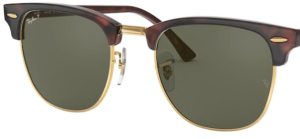 Lenti originali Ray-Ban RB3716 Clubmaster Metal, colore 58 · Verde polarizzato