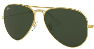 Lenti originali Ray-Ban RB3025 Aviator Large Metal, colore G15 · Verde classico