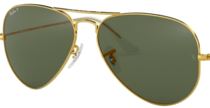 Lenti originali Ray-Ban RB3025 Aviator Large Metal, colore 58 · Verde polarizzato