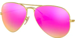 Lenti originali Ray-Ban RB3025 Aviator Large Metal, colore 4T · Ciclamen flash