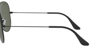 Aste originali Ray-Ban RB3026 Aviator Large Metal II, colore L2821 · Nero