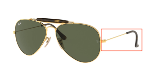 Aste originali Ray-Ban RB3029 Outdoorsman II, colore 181 · Oro