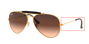 Aste originali Ray-Ban RB3029 Outdoorsman II, colore 9001 · Chiaro bronzo