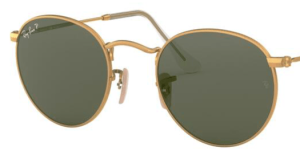 Lenti originali Ray-Ban RB3447 Round Metal, colore 58 · Verde polarizzato
