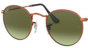 Lenti originali Ray-Ban RB3447 Round Metal, colore A6 · Marrone sfumato verde