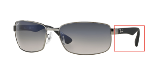 Aste originali Ray-Ban RB3478, colore 004 · Gunmetal