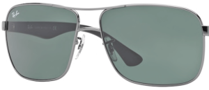 Lenti originali Ray-Ban RB3516, colore 71 · Verde · plastica