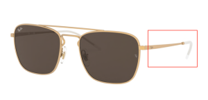 Aste originali Ray-Ban RB3588, colore 9013 · Rubber oro