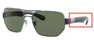 Aste originali Ray-Ban RB3672, colore 004 · Gunmetal