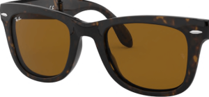 Lenti originali Ray-Ban RB4105 Folding Wayfarer, colore B15 · Marrone