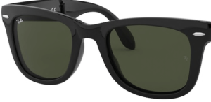 Lenti originali Ray-Ban RB4105 Folding Wayfarer, colore G15 · Verde classico