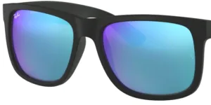 Lenti originali Ray-Ban RB4165 Justin, colore 55 · Total blu specchio · plastica