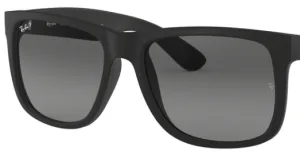 Lenti originali Ray-Ban RB4165 Justin, colore T3 · Grigio scuro sfumato polarizzato · plastica