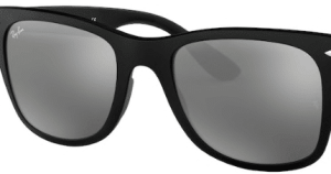 Lenti originali Ray-Ban RB4195 Wayfarer Liteforce, colore 88 · Grigio argento specchio · plastica