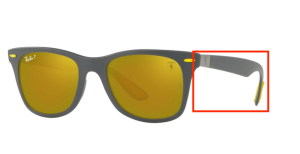 Aste originali Ray-Ban RB4195 M, colore F608 · Grigio opaco