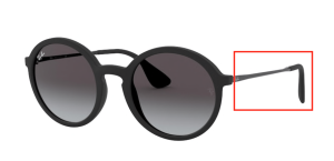 Aste originali Ray-Ban RB4222, colore 622 · Rubber nero