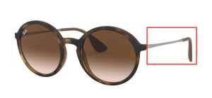 Aste originali Ray-Ban RB4222, colore 865 · Avana rubber