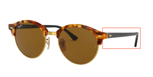 Aste originali Ray-Ban RB4246 Clubround, colore 1160 · Maculato marrone avana