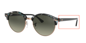 Aste originali Ray-Ban RB4246 Clubround, colore 1255 · Maculato grigio/verde