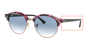 Aste originali Ray-Ban RB4246 Clubround, colore 1257 · Maculato grigio/viola