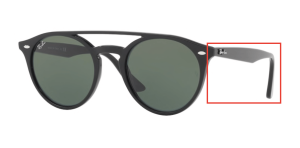 Aste originali Ray-Ban RB4279 Pezzi, colore 601 · Nero