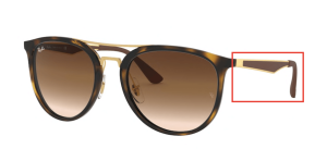 Aste originali Ray-Ban RB4285, colore 710 · Avana chiaro
