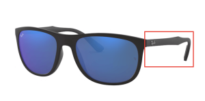 Aste originali Ray-Ban RB4291, colore 601S · Nero opaco