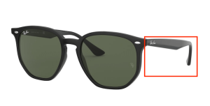 Aste originali Ray-Ban RB4306, colore 601 · Nero