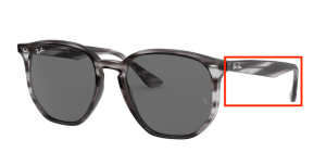 Aste originali Ray-Ban RB4306, colore 6430 · Striato grigio avana