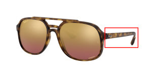 Aste originali Ray-Ban RB4312CH, colore 894 · Avana opaco
