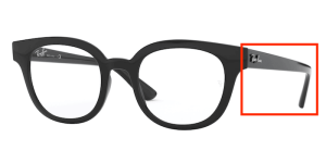 Aste originali Ray-Ban RB4324V vista, colore 2000 · Nero lucido