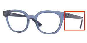 Aste originali Ray-Ban RB4324V vista, colore 5941 · Trasparente blu