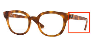 Aste originali Ray-Ban RB4324V vista, colore 5977 · Giallo avana chiaro