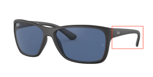 Aste originali Ray-Ban RB4331 Pezzi, colore 601S · Nero opaco