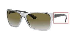 Aste originali Ray-Ban RB4331 Pezzi, colore 6477 · Trasparente