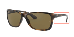 Aste originali Ray-Ban RB4331 Pezzi, colore 710 · Avana chiaro