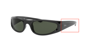 Aste originali Ray-Ban RB4332 Pezzi, colore 601 · Nero