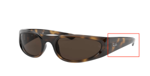 Aste originali Ray-Ban RB4332 Pezzi, colore 710 · Avana chiaro