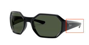 Aste originali Ray-Ban RB4337 Pezzi, colore 601 · Nero