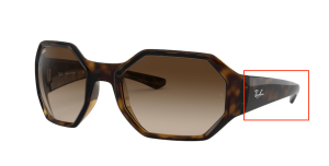 Aste originali Ray-Ban RB4337 Pezzi, colore 710 · Avana chiaro