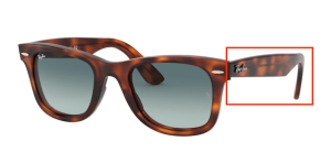 Aste originali Ray-Ban RB4340 Wayfarer, colore 6397 · Rosso avana