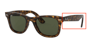 Aste originali Ray-Ban RB4340 Wayfarer, colore 710 · Avana chiaro