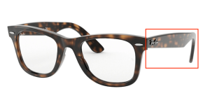 Aste originali Ray-Ban RB4340V vista, colore 2012 · Avana scuro