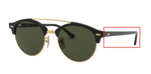 Aste originali Ray-Ban RB4312CH, colore 901 · Nero